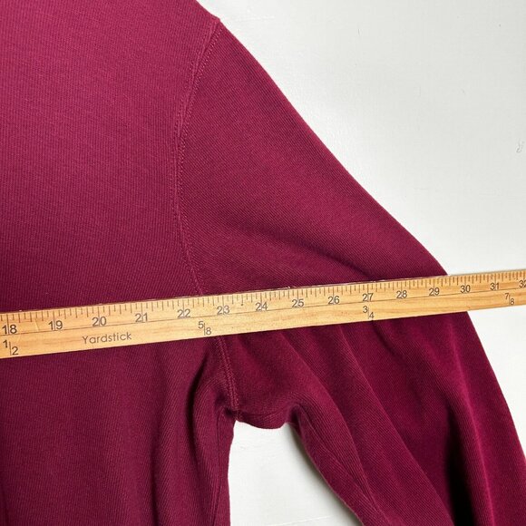 Polo Ralph Lauren Sweater Mens Large Red Estate Fit Quarter Zip Mock Neck - Picture 5 of 6